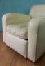 French white leather club chair - SOLD